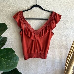 Terracotta off the Shoulder top